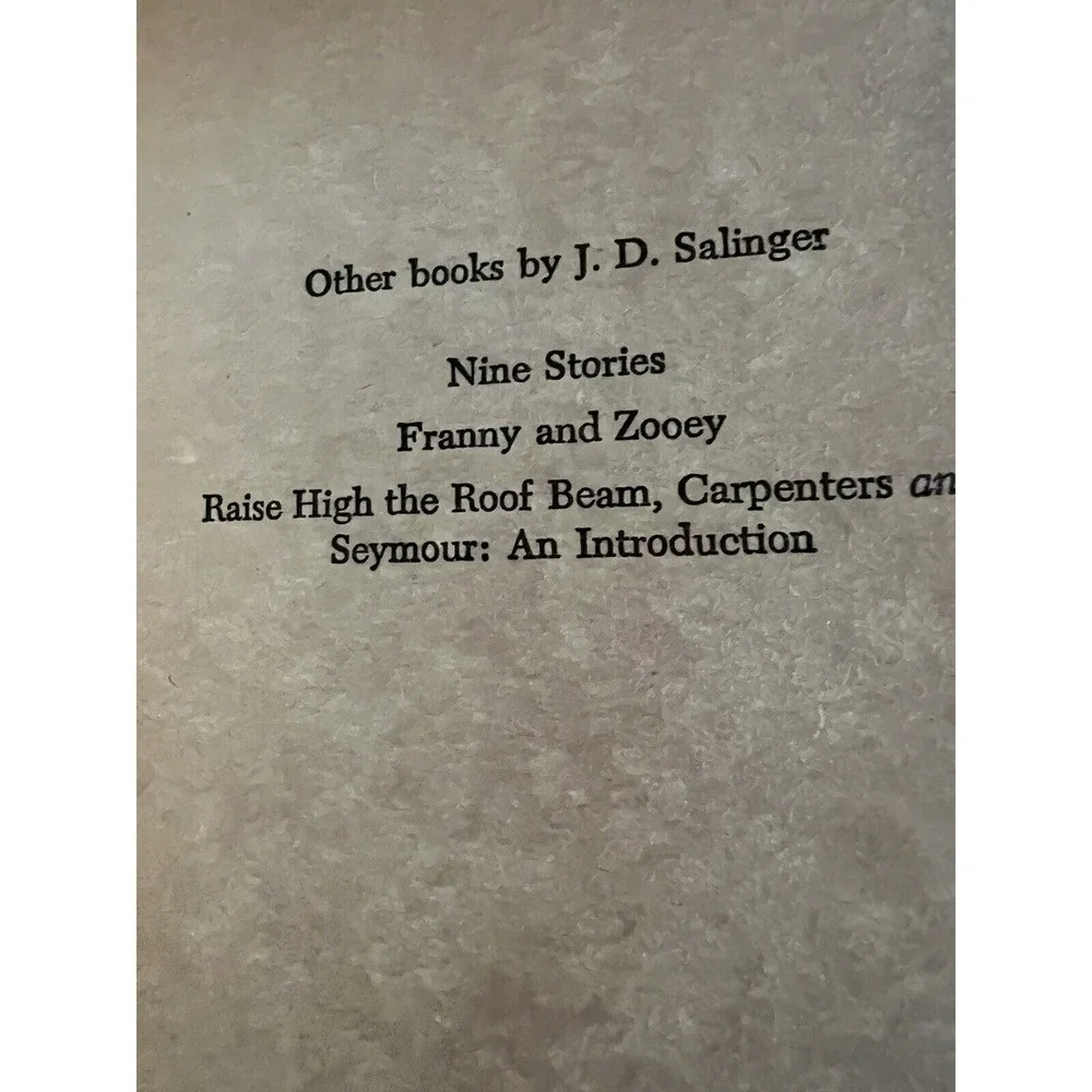 The Catcher in the Rye J.D. Salinger Bantam Paperback Red Cover ISBN 0553250256